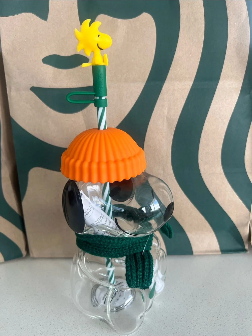 Peanuts Snoopy Starbucks Collection Glass Cup 🎃